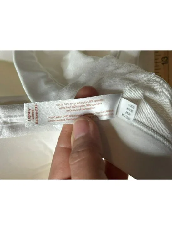 Cacique Lightly Lined Balconette 46D Bright White Hidden Underwire NWT - Picture 12 of 13